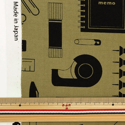 [From quantity 5] Fabric 『Oxford Stakeonary khaki NNF-07-K]