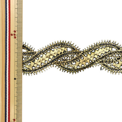 [From quantity 5] HandicraftTrim "Metallic lace width about 3.5cm gold GY-99-3G"