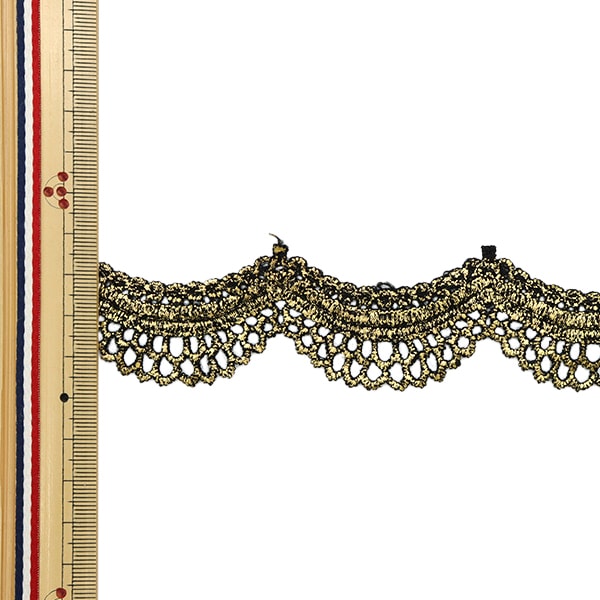 [From quantity 5] HandicraftTrim "Metallic lace width about 3.3cm gold GY-99-4G"
