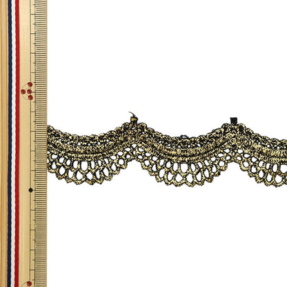 [From quantity 5] HandicraftTrim "Metallic lace width about 3.3cm gold GY-99-4G"