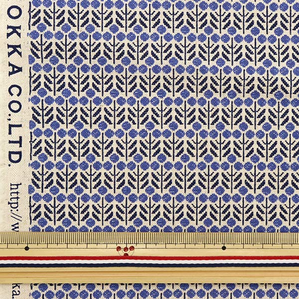 [From quantity 5] Fabric "Cotton hemp canvas Mimosa YKA-91060-2C" KOKKA