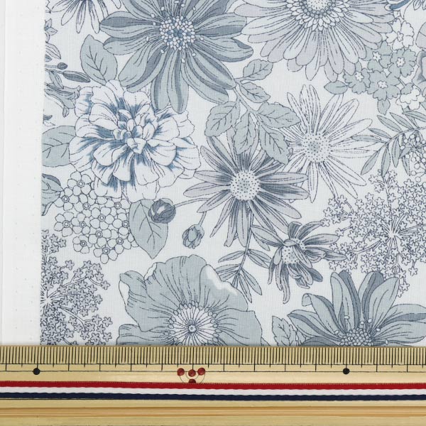 [From quantity 5] Fabric "60 loan soft textureFabric White Gray 60LA-FG22-C]