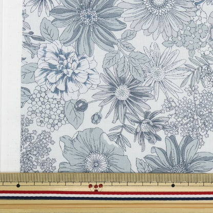[From quantity 5] Fabric "60 loan soft textureFabric White Gray 60LA-FG22-C]