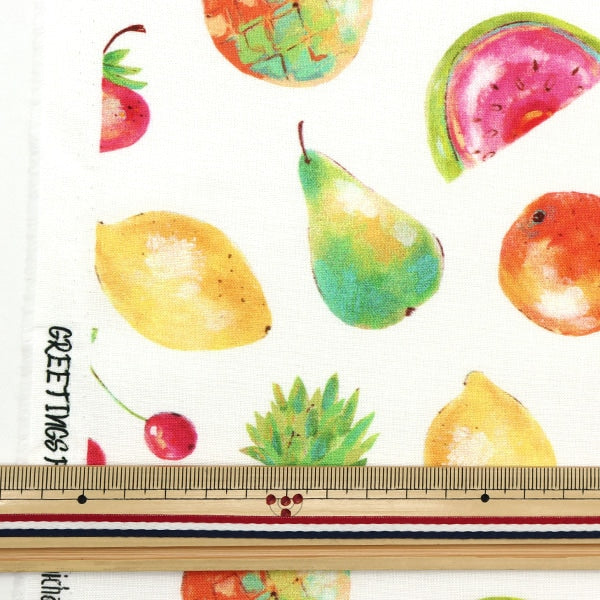 [From quantity 5] Fabric "USA Cotton Juicy Fruit DCX9747-WHIT-D"