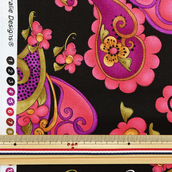 [From quantity 5] Fabric "USA Cotton Loralie Designs Paisley Pattern 692-489"