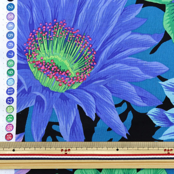 [From quantity 5] Fabric "USA Cotton Kaffe Fassett Cactus Flower PJ096-Cool"