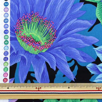[From quantity 5] Fabric "USA Cotton Kaffe Fassett Cactus Flower PJ096-Cool"