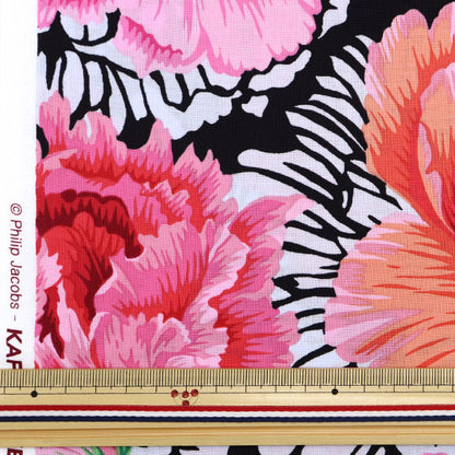 [From quantity 5] Fabric "USA Cotton Kaffe Fassett Brocade Pionie PJ062-Crimson"