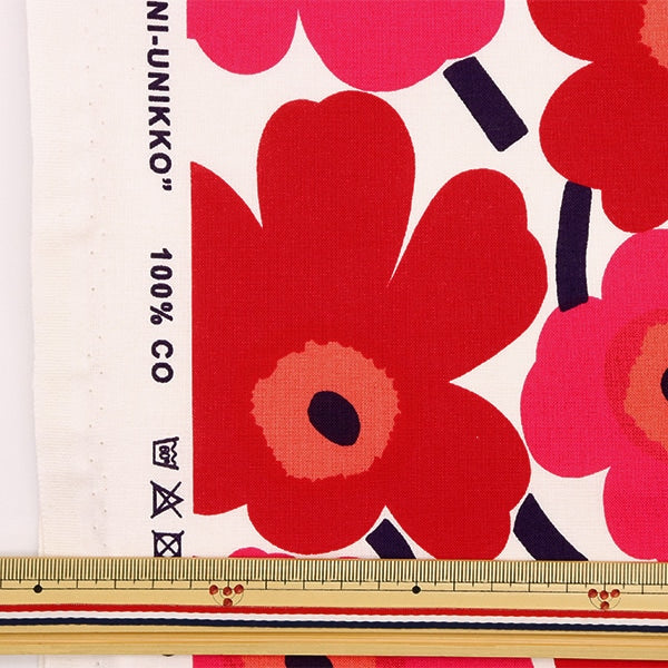 [From quantity 5] Fabric "Marimekko Mini Unit Red 066475-001 (made by Finland)"