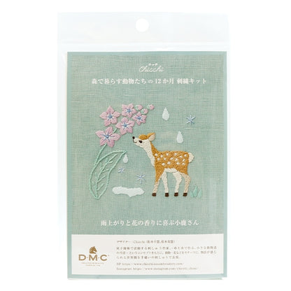 Embroidery kit "Chicchi Animals living in the forest 12 months after the rain and the scent of flowers.