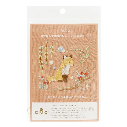 Embroidery kit "CHICCHI Animal living in the Forest for 12 months Ogawa -san JPT69" DMC DMS