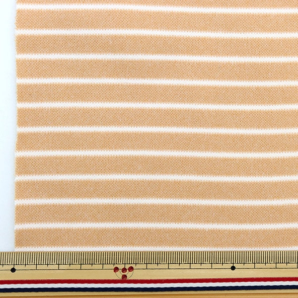 [From quantity 5] Fabric "Bonding Knit Border Beige BN201-01BE"