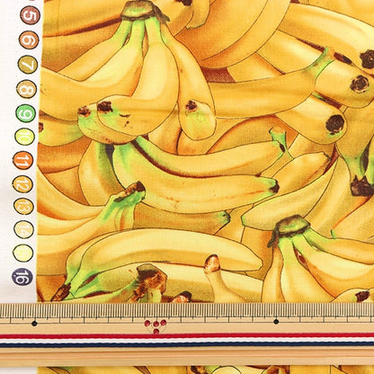 [From quantity 5] Fabric "USA Cotton Food Festival Banana Pattern 461-Yellow"