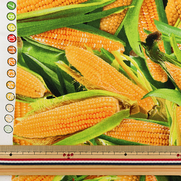 [From quantity 5] Fabric "USA Cotton Food Festival Corn Pattern 435-Yellow"