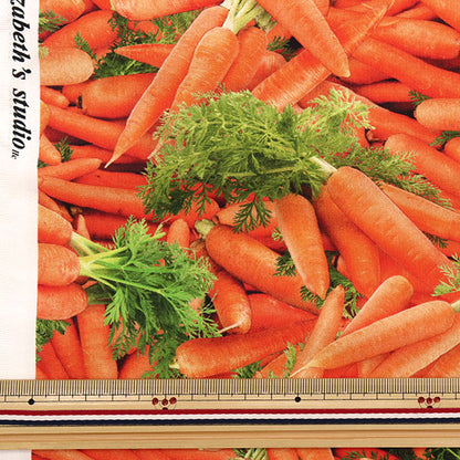 [From quantity 5] Fabric "USA Cotton Food Festival Carrot Pattern 632-ORANGE"