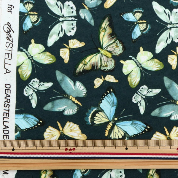 [From quantity 5] Fabric "USA Cotton Butterfly DCJ2150-SLATE"