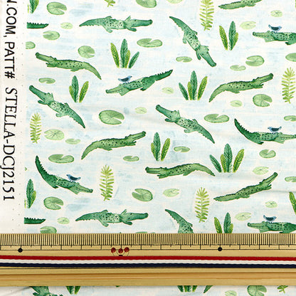 [From quantity 5] Fabric "USA Cotton Crocodile Hunt DCJ2151-MULTI"