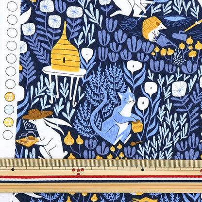 [From quantity 5] Fabric "USA Cotton Bee Keepers SRR1529-Navy"