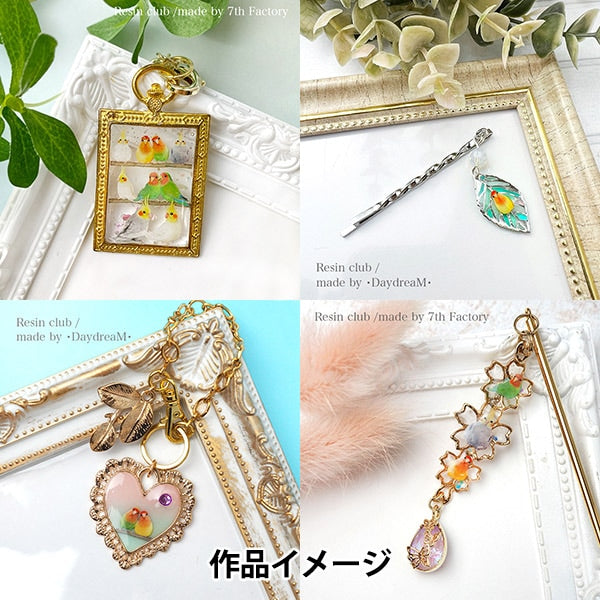 レジン材料 『オカメインコとコザクラインコ 両面 RC-BIR-102』 レジンクラブ