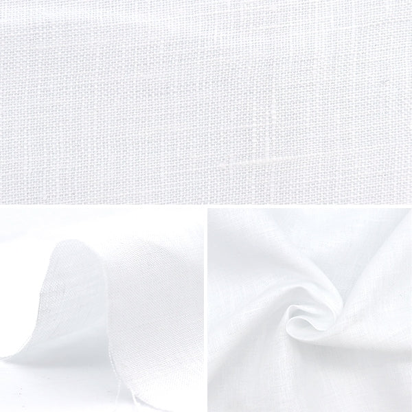 [From quantity 5] Fabric "Kakuraka Linen White LINENL2-WH"