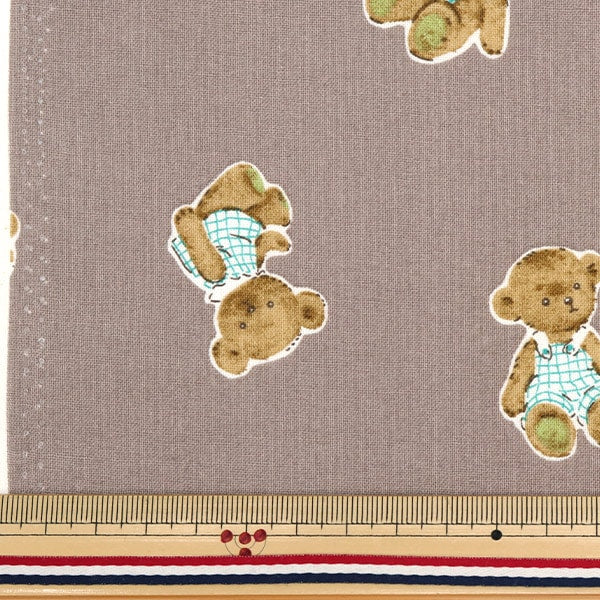 [From quantity 5] Fabric 『Sheeting Kuma-chan pattern 99110-1D]