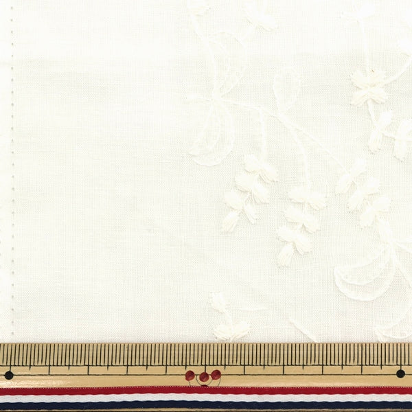 [From quantity 5] Fabric "Cotton Race Leaf & Leaf Kinari LACE22-LE-NA"