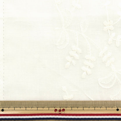 [From quantity 5] Fabric "Cotton Race Leaf & Leaf Kinari LACE22-LE-NA"