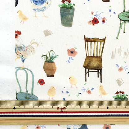 [From quantity 5] Fabric "USA Cotton Country CD1096-Cream"