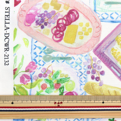 [From quantity 5] Fabric "USA Cotton Country Picnic DCWR2132-WHIT"