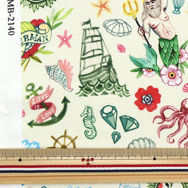 [From quantity 5] Fabric "USA Cotton Cita DMB2140-CREAM"