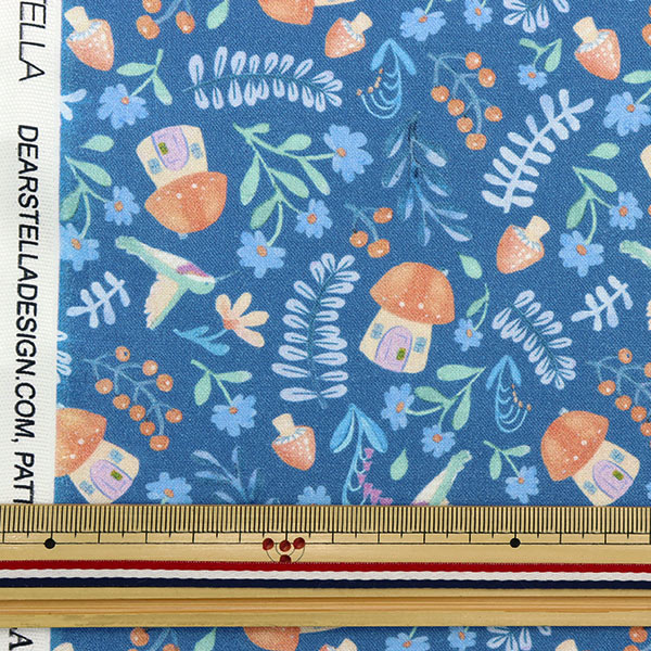 [From quantity 5] Fabric "USA Cotton Dearstella Mushroom Home DCJ2086-MULTI"
