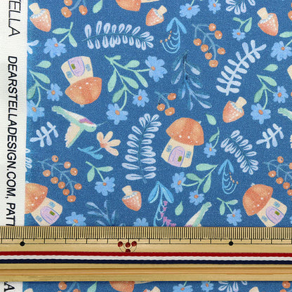 [From quantity 5] Fabric "USA Cotton Dearstella Mushroom Home DCJ2086-MULTI"