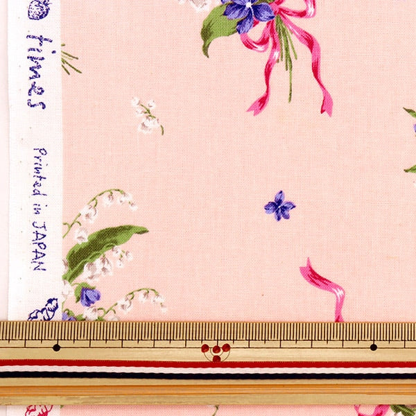 [From quantity 5] Fabric 『Sheeting Lovely Time Pink SO-55000-2B]
