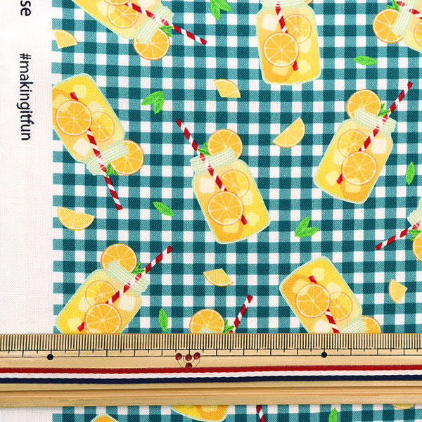 [From quantity 5] Fabric "USA Cotton Lemonade Prize DCX10539-BLUE-D"