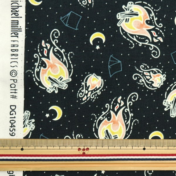 [From quantity 5] Fabric "USA Cotton by The Light of the Fire DG10459-Navy-D"