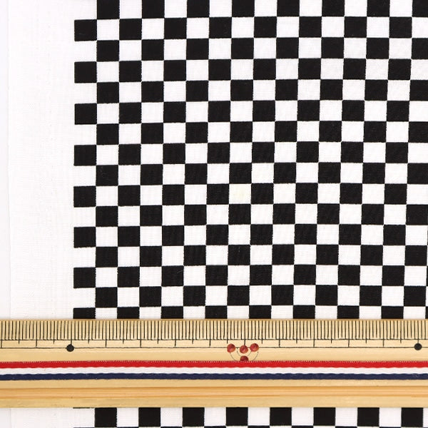 [From quantity 5] Fabric "Broad block check black 88199-2-1"