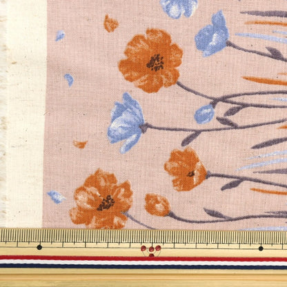 [From quantity 5] Fabric "MOMEN-T moment cotton linenSheeting Hinageeshi Pink 142-1283-C2]