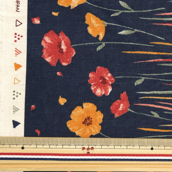 [From quantity 5] Fabric "MOMEN-T moment cotton linenSheeting Hinageshi Black 142-1283-C4]