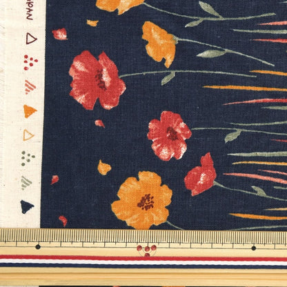 [From quantity 5] Fabric "MOMEN-T moment cotton linenSheeting Hinageshi Black 142-1283-C4]