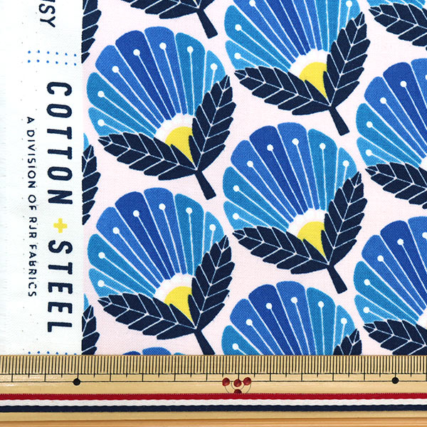 [From quantity 5] Fabric "USA Cotton Blooming Daisy Blue Lv400-DO3"