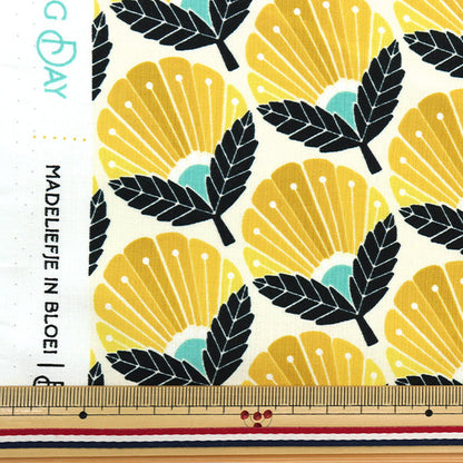 [From quantity 5] Fabric "USA Cotton Blooming Daisy Yellow Lv400-SU2"