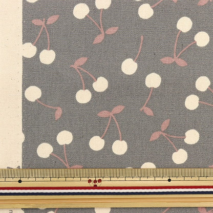 [From quantity 5] Fabric 『Oxford Cherry Gray YKA-96010-1D] KOKKA