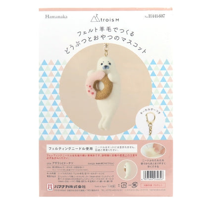 Needle feltingKit "Felt WoolKit seal and donut H441-607] Hamanaka