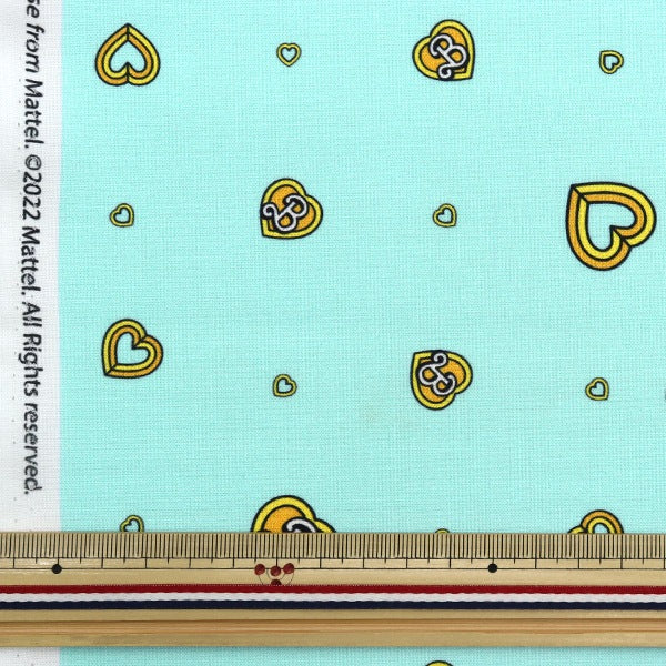 [From quantity 5] Fabric "USA Cotton Barbie Hearts Blue C11723-BLUE"