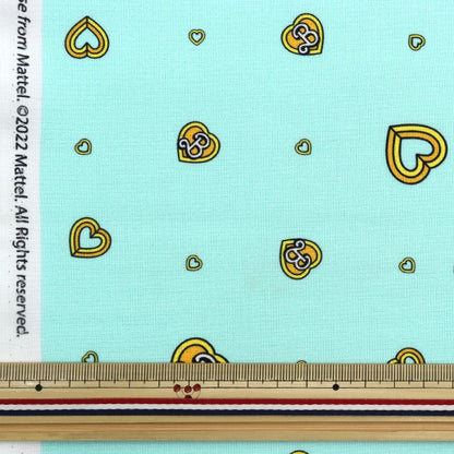 [From quantity 5] Fabric "USA Cotton Barbie Hearts Blue C11723-BLUE"