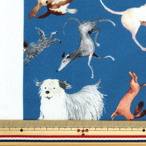 [From quantity 5] Fabric "USA Cotton Tosd Dogs Navy DOG-CD1243"