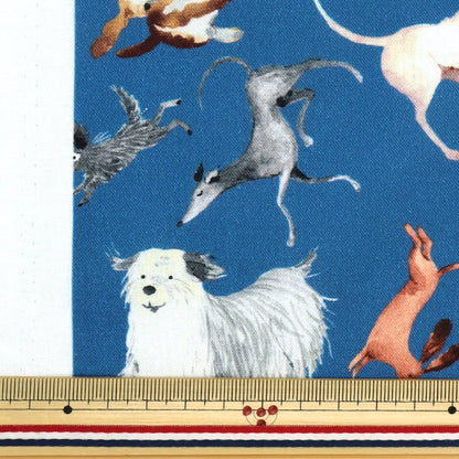[From quantity 5] Fabric "USA Cotton Tosd Dogs Navy DOG-CD1243"