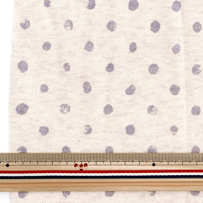 [From quantity 5] Fabric "Heather back hair knit Polka dotsSmall Natural x Grake Dot 141-2338-A3]