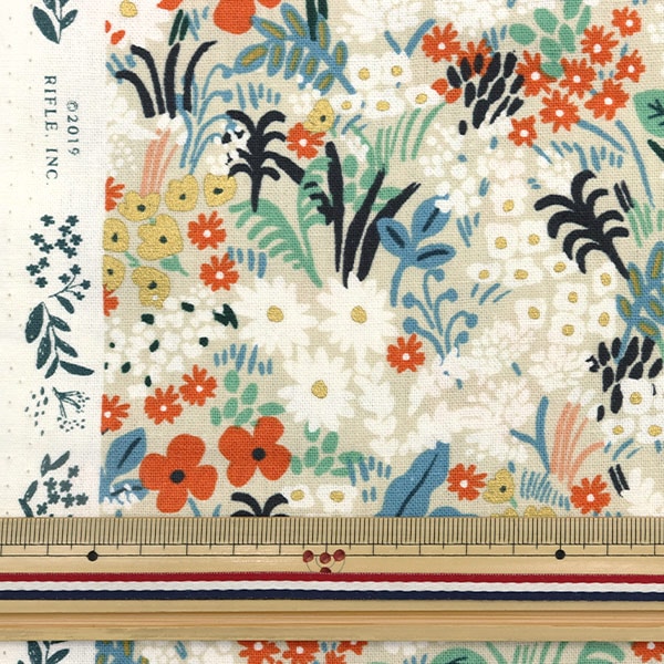 [From quantity 5] Fabric "USA cotton grassland cotton linen canvas RP204-FM10UC"