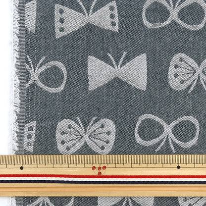 [From quantity 5] Fabric "T/C Jaguard Chocho pattern Green AD52411-1D"